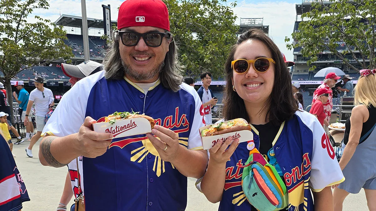 Angelo and Raiana at Nationals Park for Filipino Heritage Day (They are not Filipino)