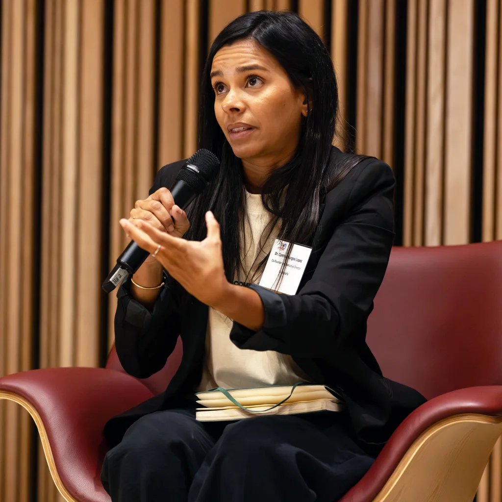 Cynthia Burgos Lรณpez speaking on the Ocean Justice in the Era of Equity and Environmental Rollbacks
